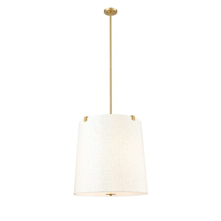Z-Lite Weston Pendant, 6-Light, 24 In.W x 24 In.H, Modern Gold/Cream 3502P24-MGLD